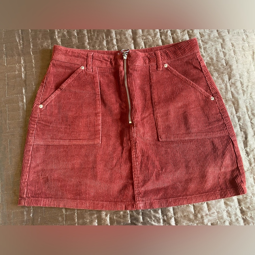 TOPSHOP corduroy mini skirt